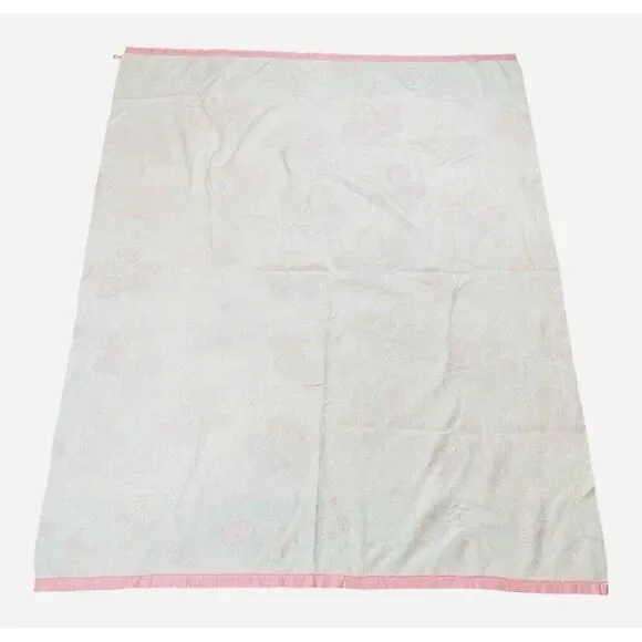 RARE Vintage 1980s Disney Minnie Mouse Satin Edge Blanket 89 x 70 Butterflies